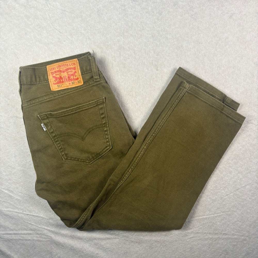 Olive Green Levi's 511 Slim Fit Jeans – 32x32